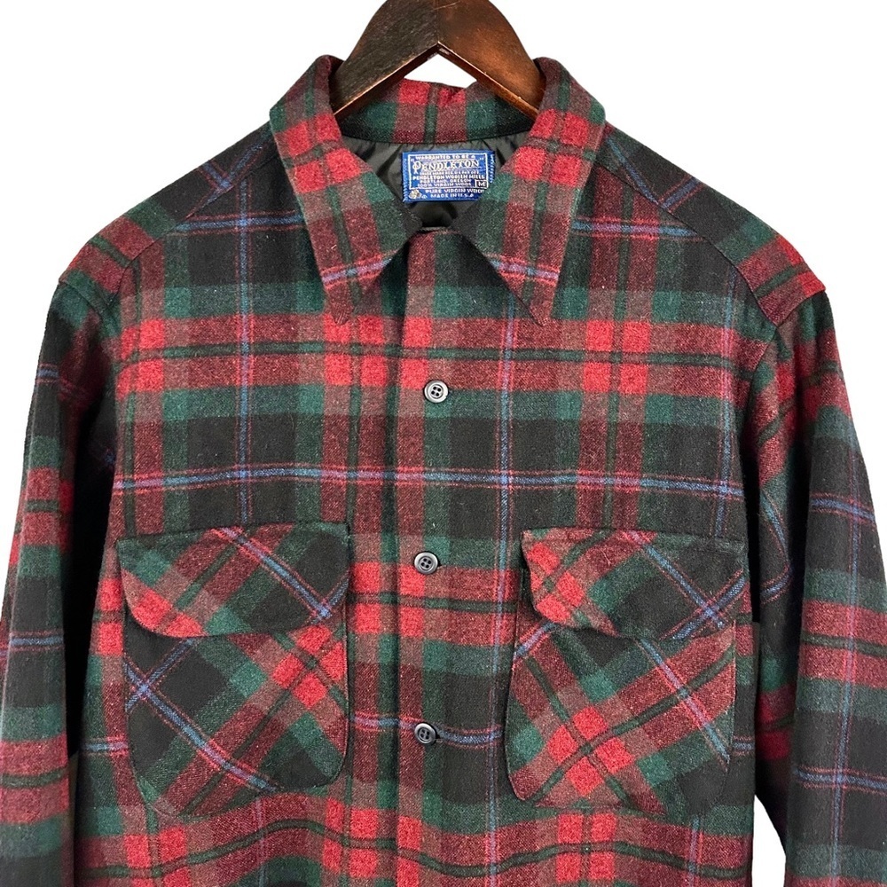Pendleton Red and Green Plaid Shirt - Picture 3 of 7